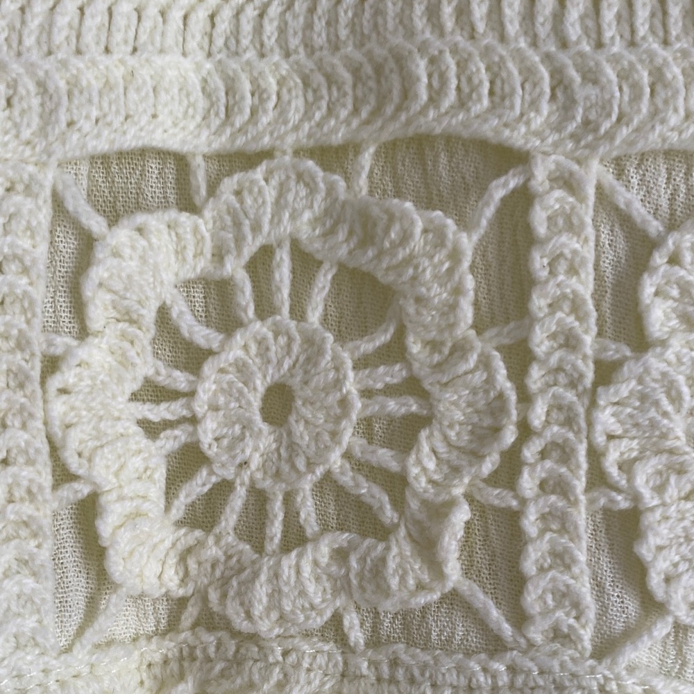 Lined LC Lauren Conrad Pale Yellow Peasant Tunic with Lace - Picture 3 of 9
